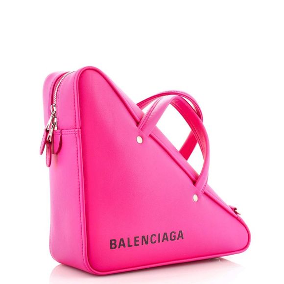 Balenciaga Triangle Duffle Bag Leather Small Pink - Picture 2 of 6